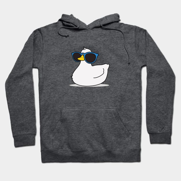 Super Cute Duck with Big Sunglasses Hoodie by EnvelopeStudio